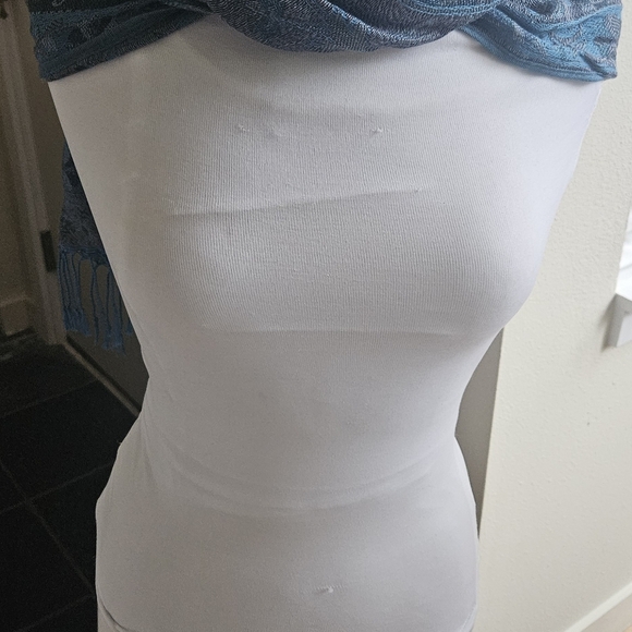 Beautiful Cashmere Blend Scarf Pashmina Shawl Abu Dhabi Blue/Turquoise Pattern - Picture 4 of 6